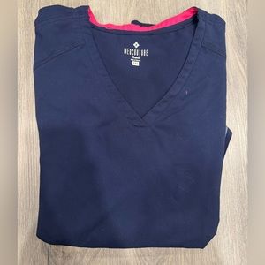 Navy Med couture Scrub top